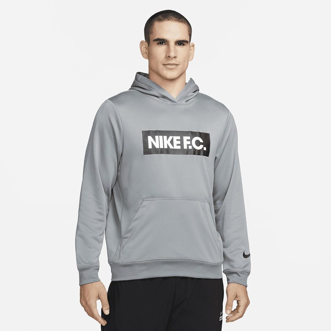 Nike DC9075-065 hoodie til herre til fodbold grå str. M