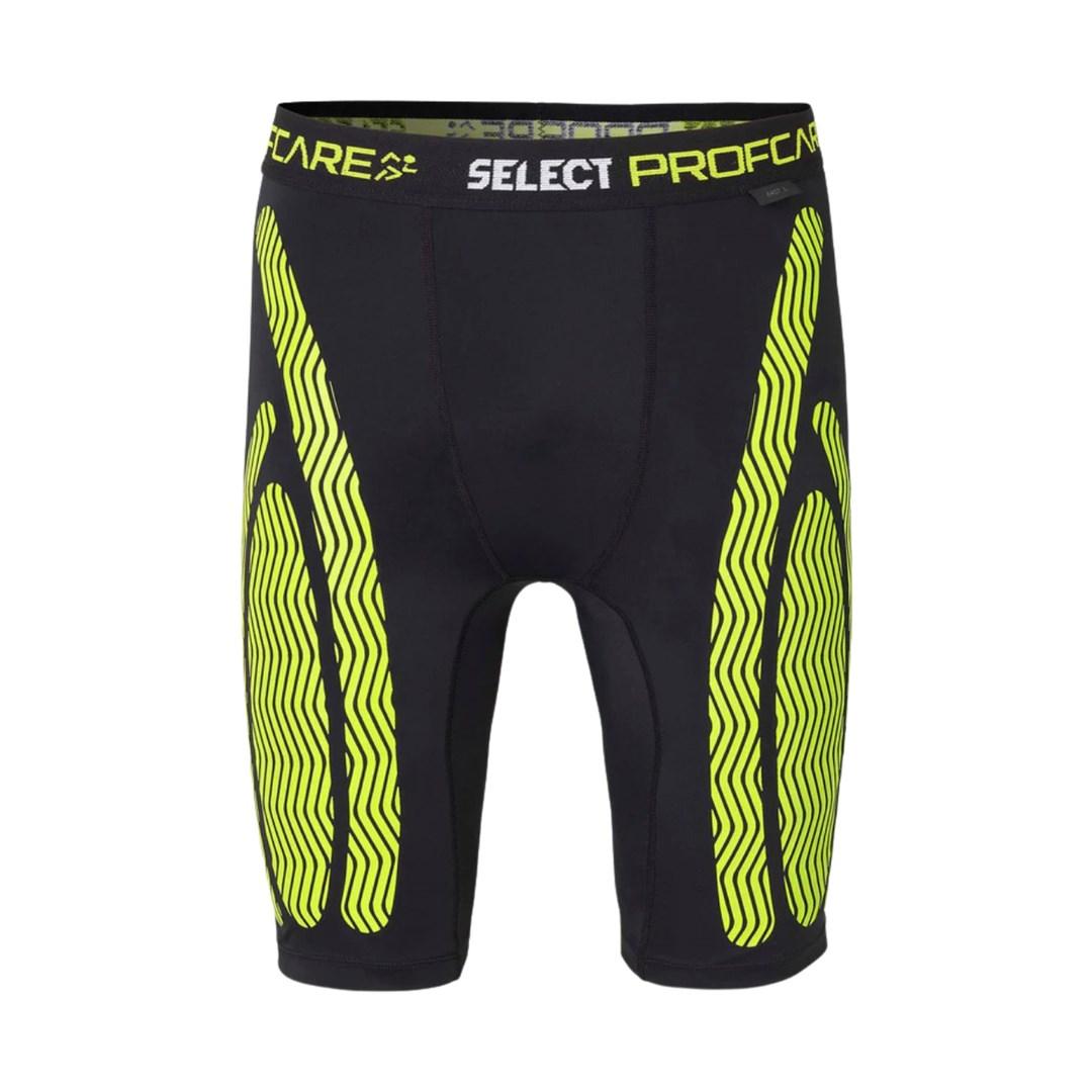Select Profcare kompressionsshorts til løb str. L - sort/gul
