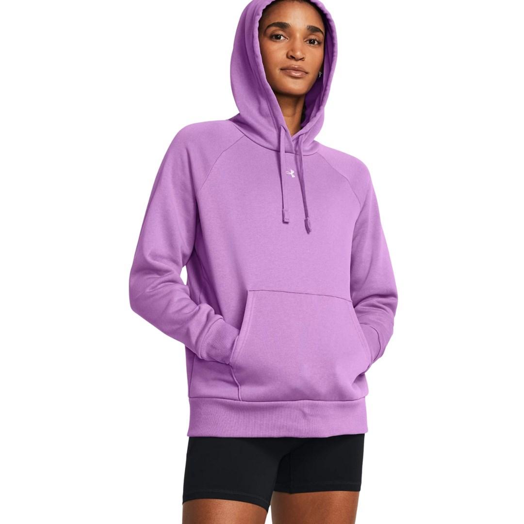 Under Armour Rival Fleece hættetrøje lilla str. L