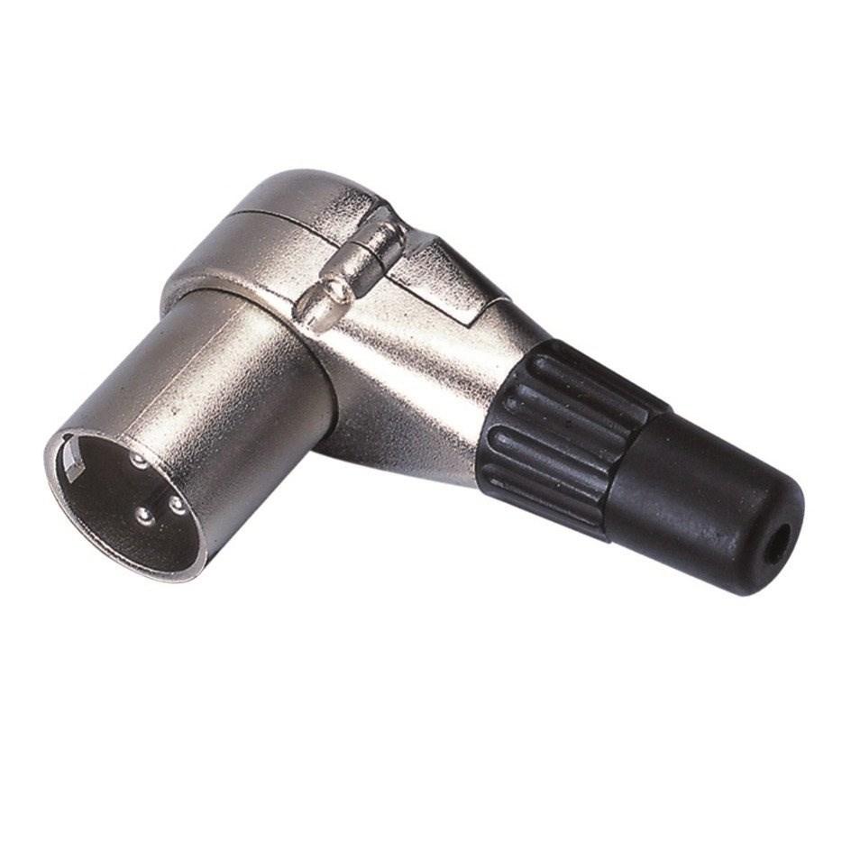 Soundsation GO-LINK SXLR034M-B XLR hanstik vinklet 25 stk.
