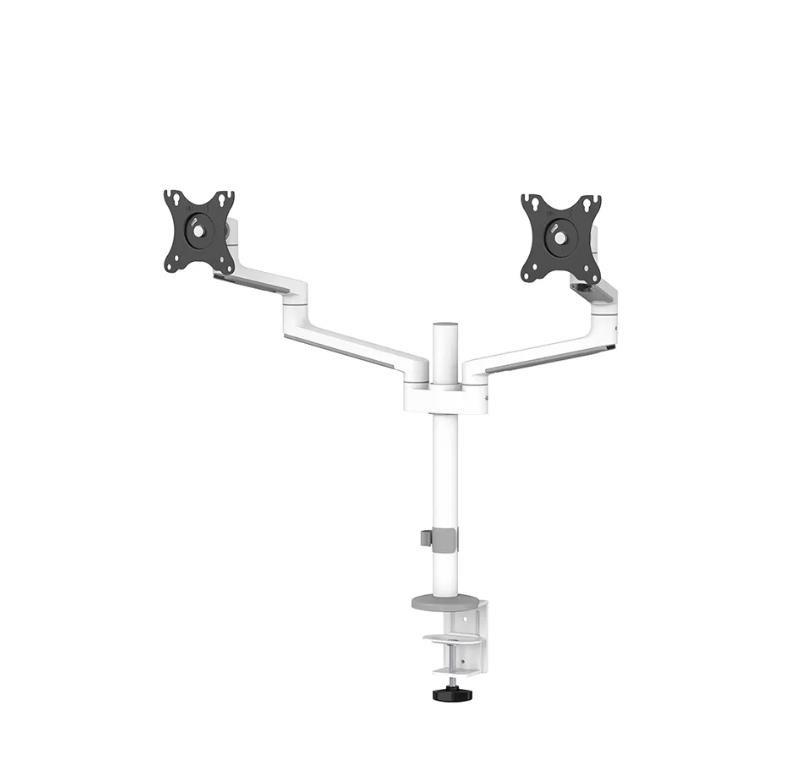 Neomounts 17-27" dobbelt skærmholder med 3-leddet arm - hvid