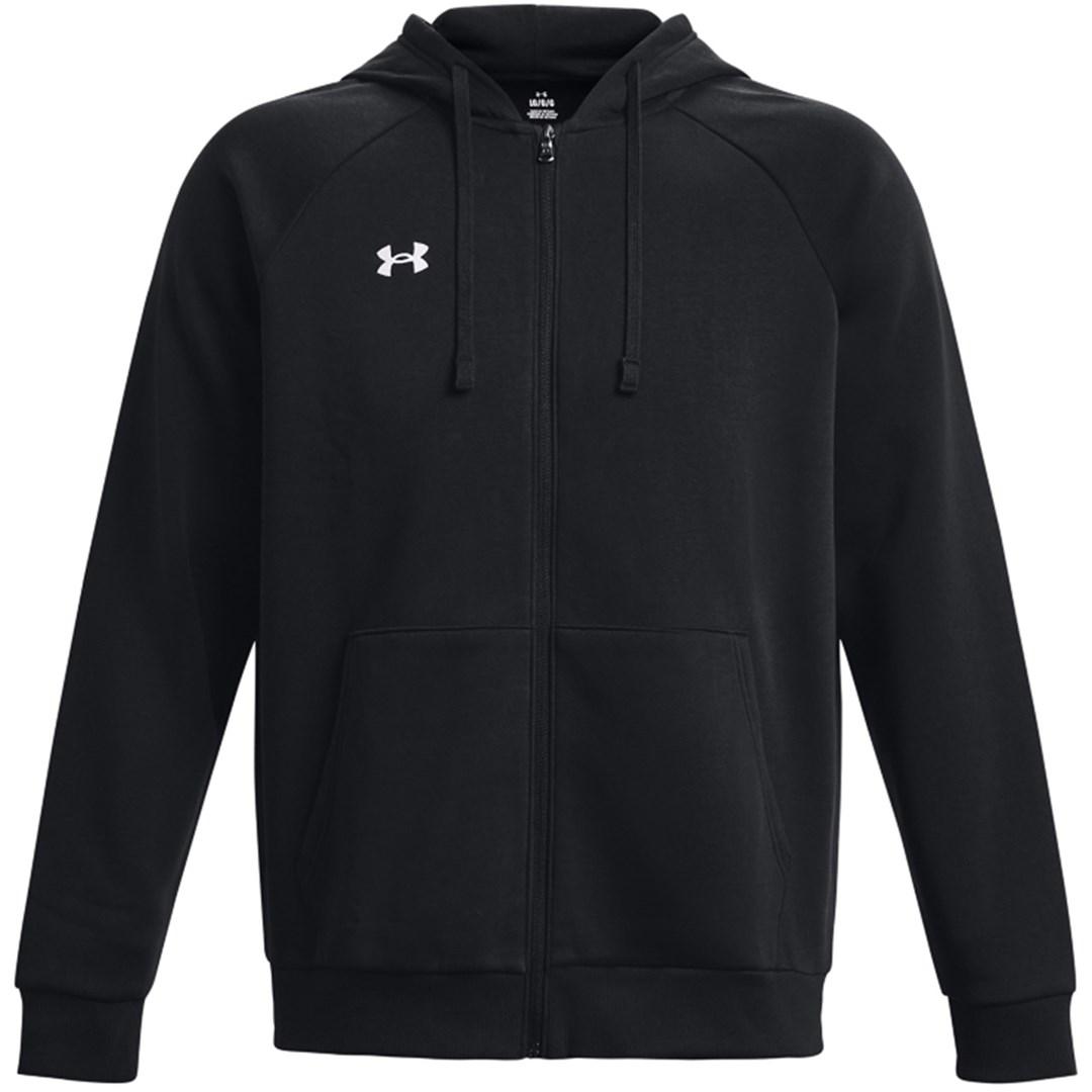 Under Armour Rival Fleece herre hættetrøje med lynlås - sort