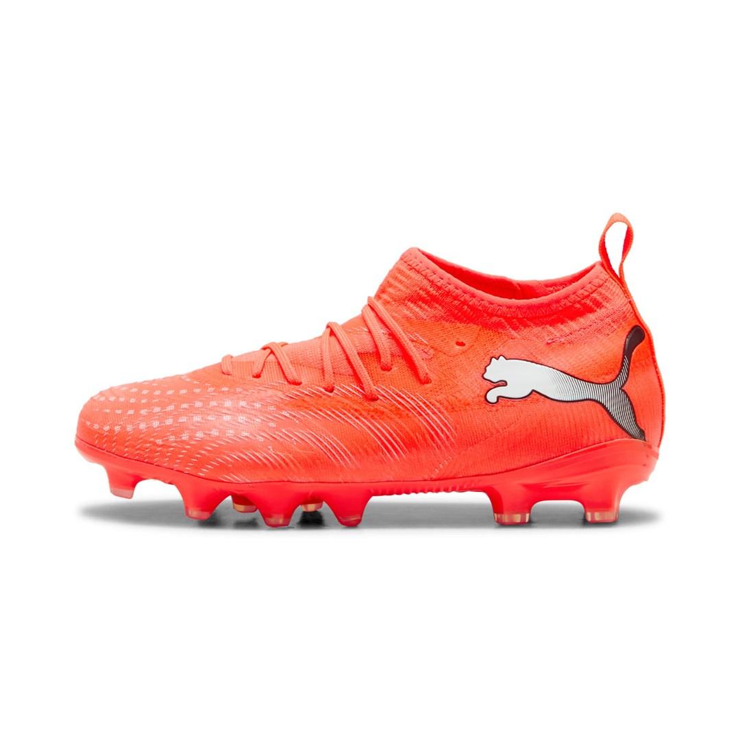 PUMA Future 9 Match FG/AG Jr fodboldstøvler til børn str. 37 - orange/hvid