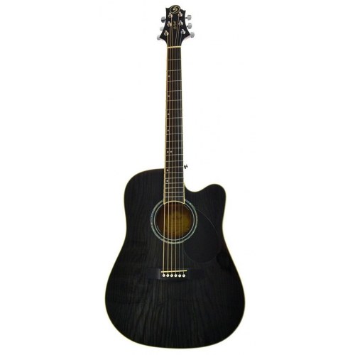 Samick D4 CE TBK elektroakustisk guitar - sort