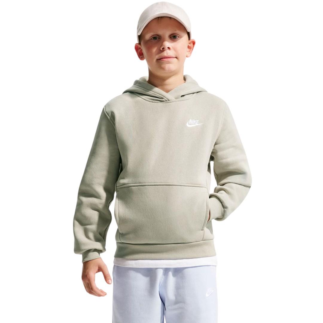 Nike Sportswear Club Fleece hættetrøje til børn lysegrøn str. M