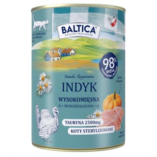BALTICA Smaki Regionów Kalkun Mono vådfoder til kat 400 g