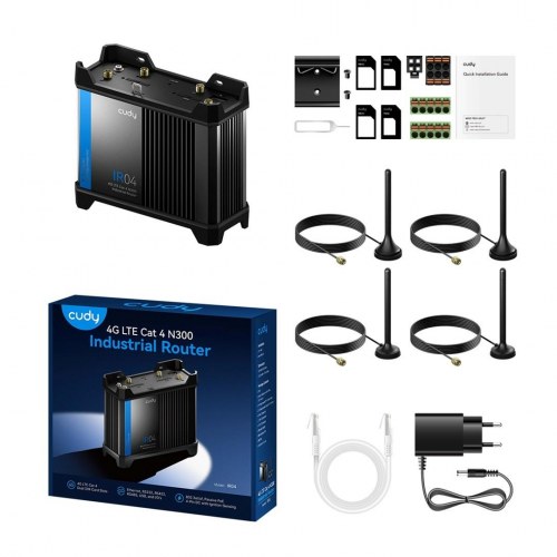 Cudy IR04 4G LTE industrirouter med Wi‑Fi 4