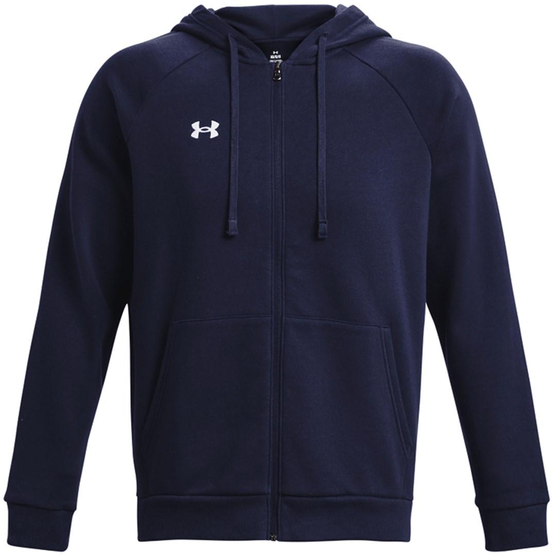 Under Armour Rival Fleece herre hoodie med lynlås - navy blue