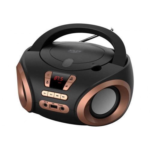 Adler AD 1181bc bærbar CD/MP3-afspiller med FM-radio - sort/kobber