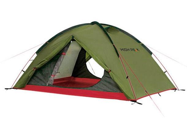 High Peak Woodpecker 3 kuppeltelt til 3 personer - grøn/rød