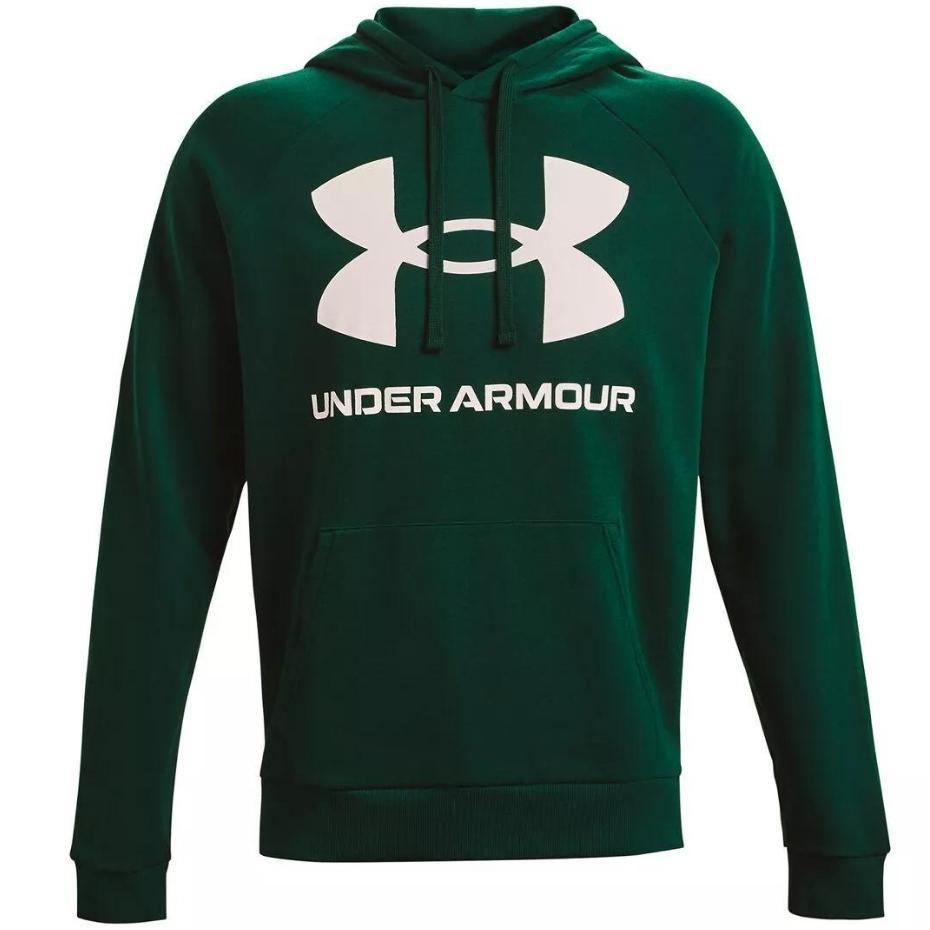 Under Armour Rival Fleece Big Logo hættetrøje til herre - grøn