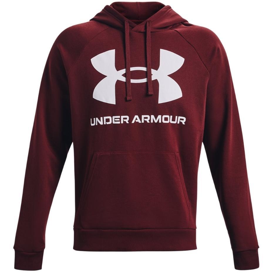 Under Armour Rival Fleece Big Logo hættetrøje til herre - bordeaux