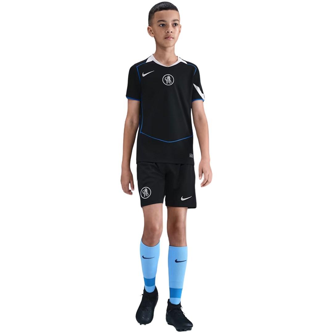 Nike Chelsea FC 2025/26 Stadium Third børne fodboldtrøje sort str. M