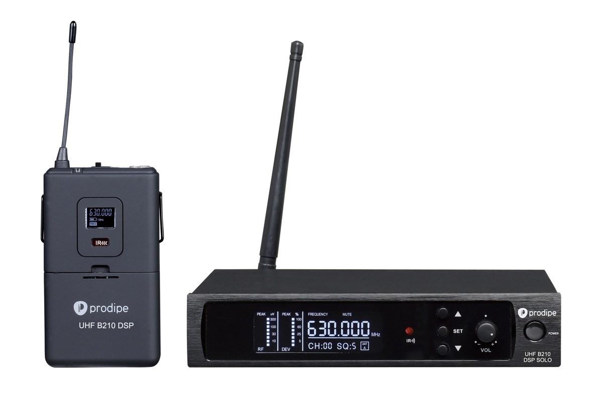 PRODIPE B210 SOLO DSP UHF trådløst mikrofonsystem med bodypack-sender og modtager
