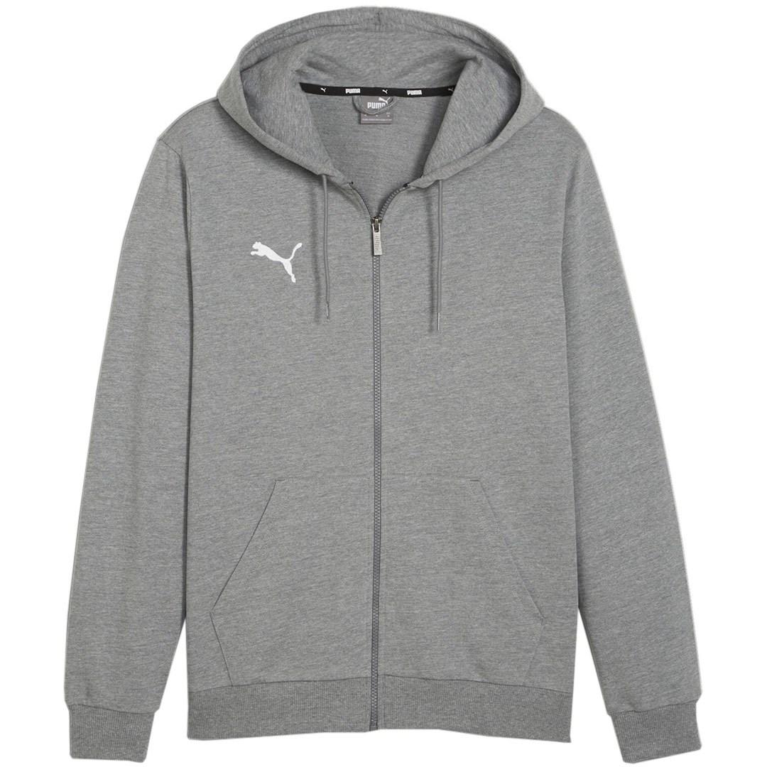 PUMA teamGOAL Casuals hættetrøje med lynlås - grå
