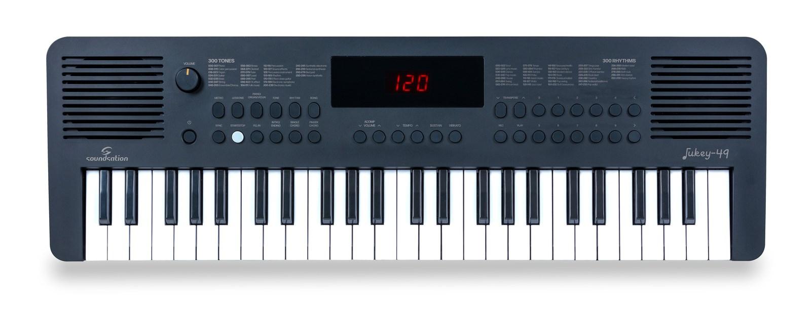 Soundsation Jukey 49 keyboard med 49 tangenter, 300 toner og 300 rytmer