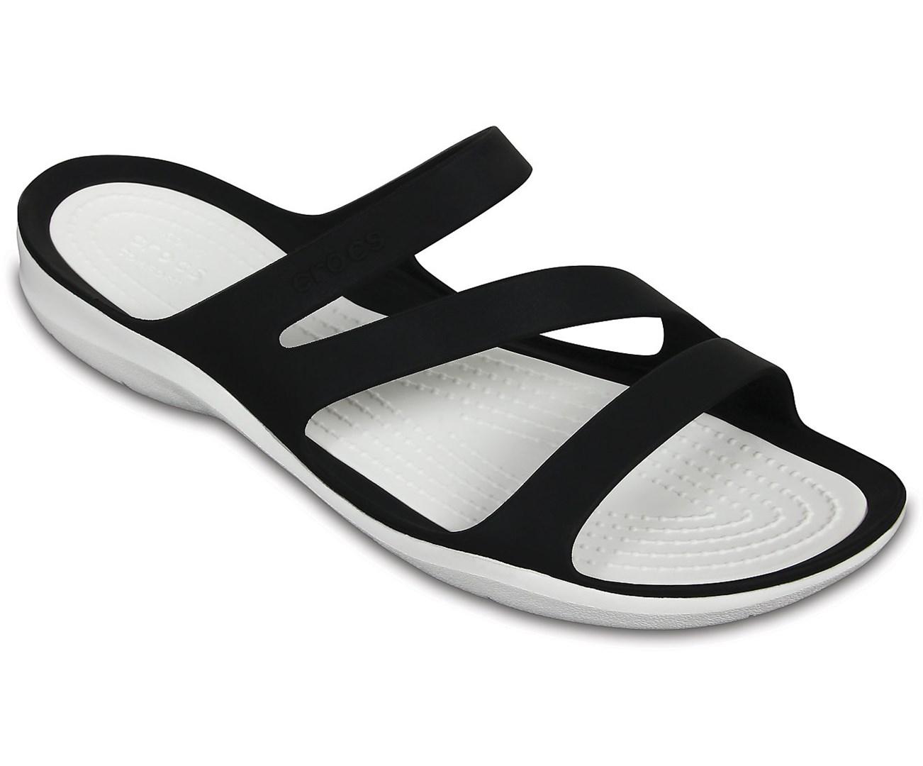 Crocs Swiftwater damesandaler sort/hvid str. 34-35