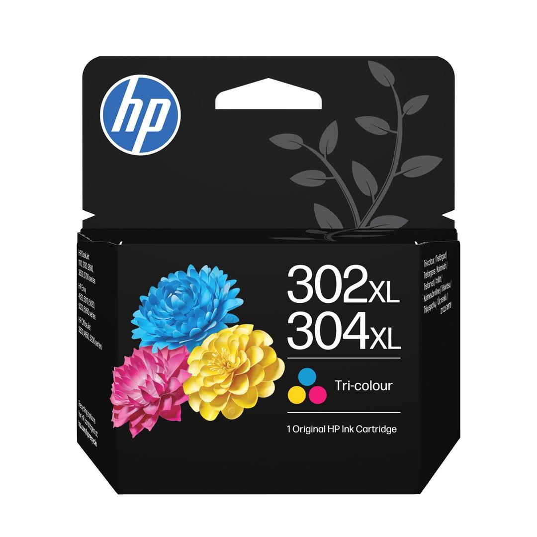 HP 302XL/304XL trefarvet original blækpatron