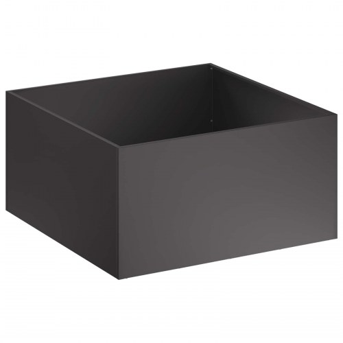 Plantekasse sort 60 x 60 x 40 cm i koldvalset stål