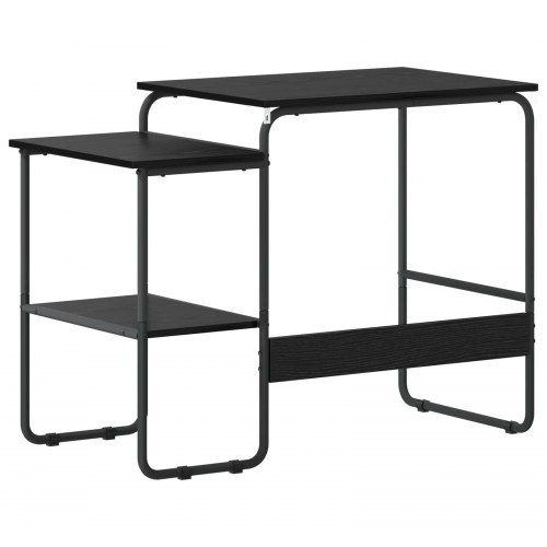 Skrivebord med opbevaring i sort eg 100 x 50 x 75 cm