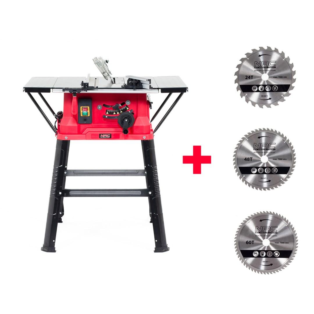 NAC bordrundsav 2000 W 254 mm med 4 klinger