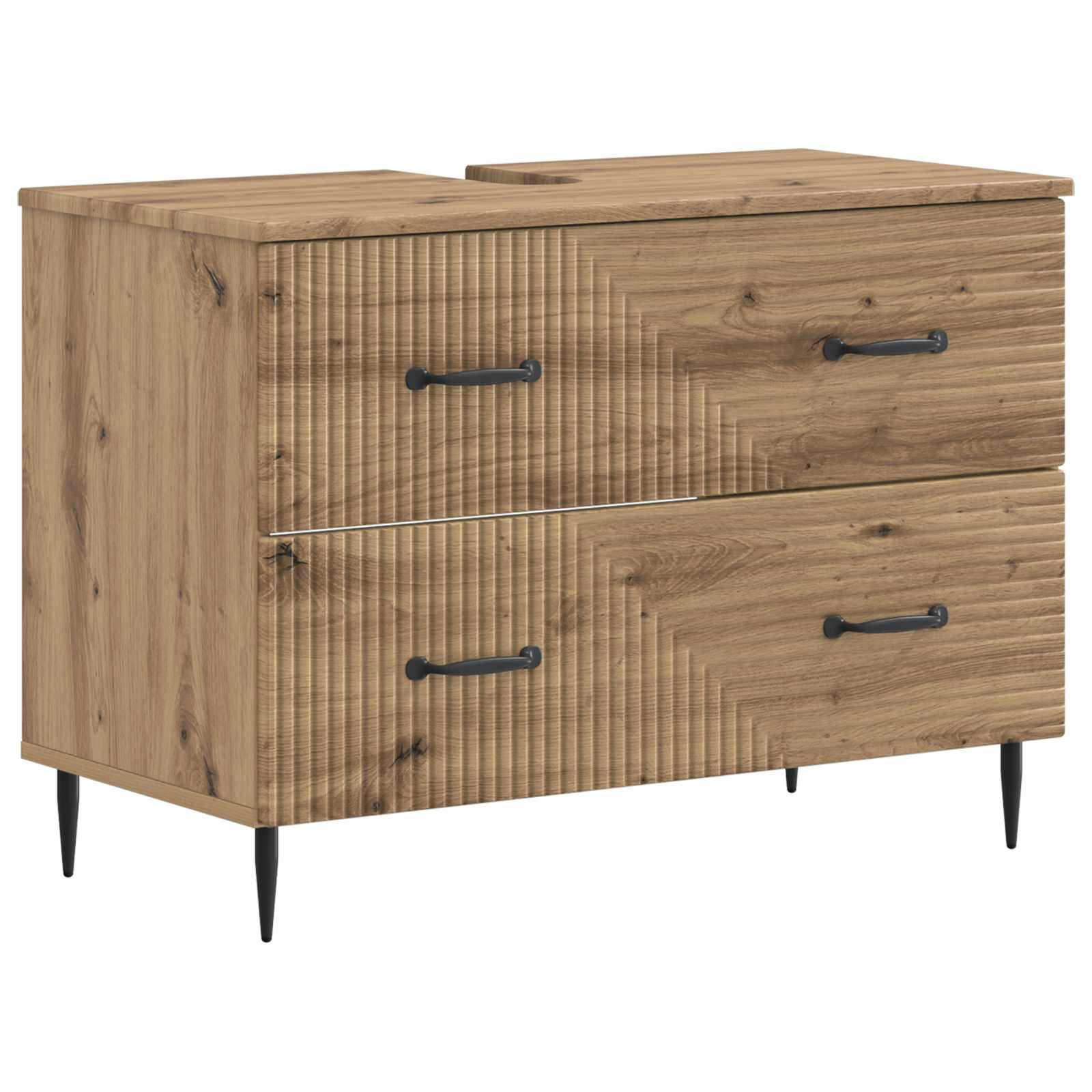 Badeværelsesskab HAARLEM til vask i artisan-eg 82 x 41 x 58,5 cm