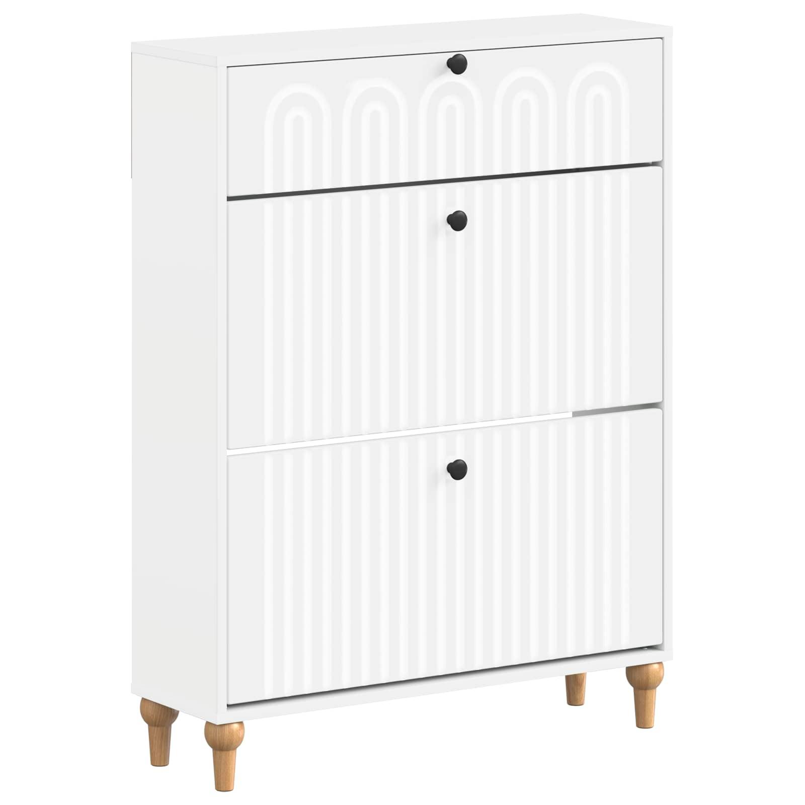 Skoskab ALKMAAR 78 x 24 x 103 cm i hvid
