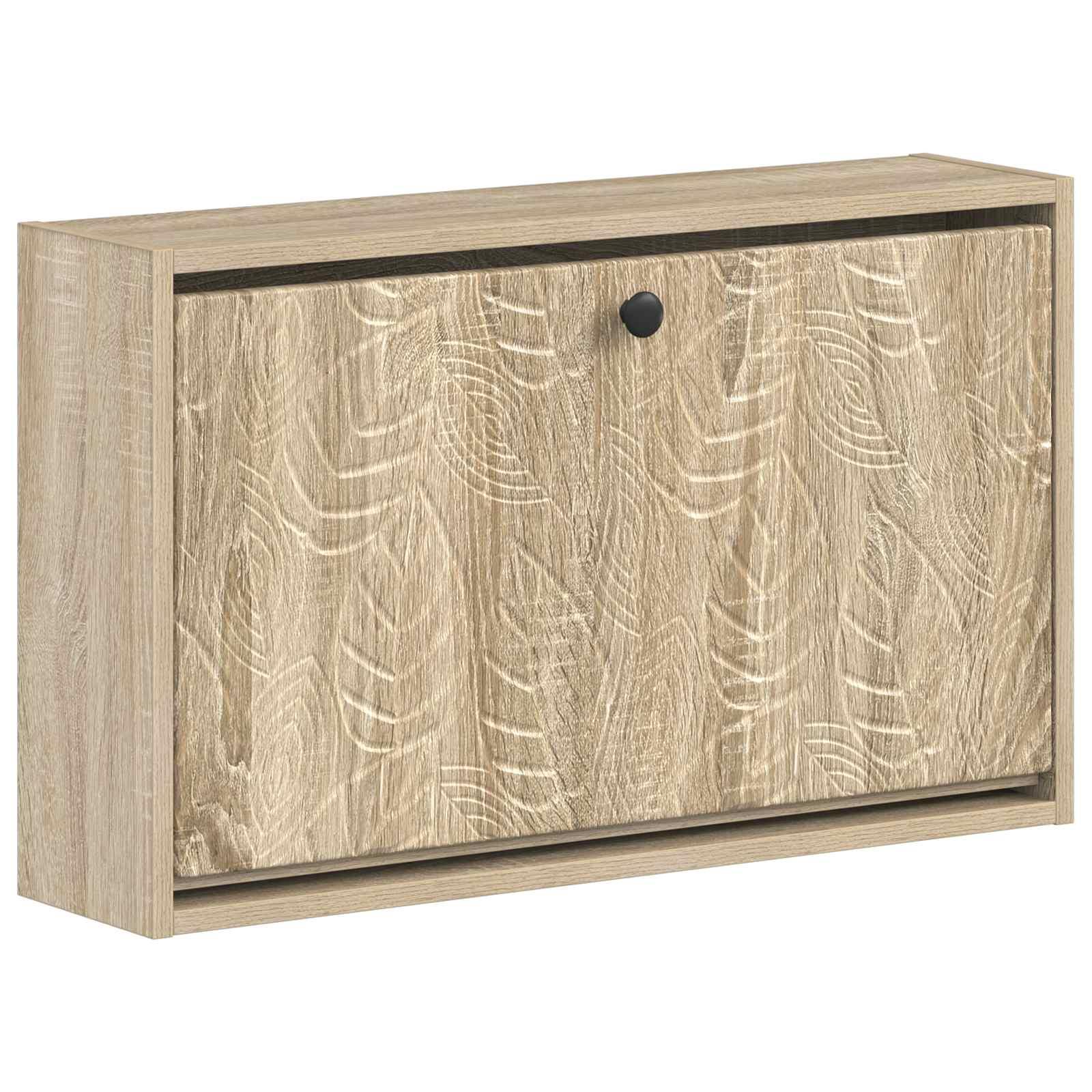Vægmonteret skoskab DELFT 71 x 17 x 43 cm i sonoma-eg