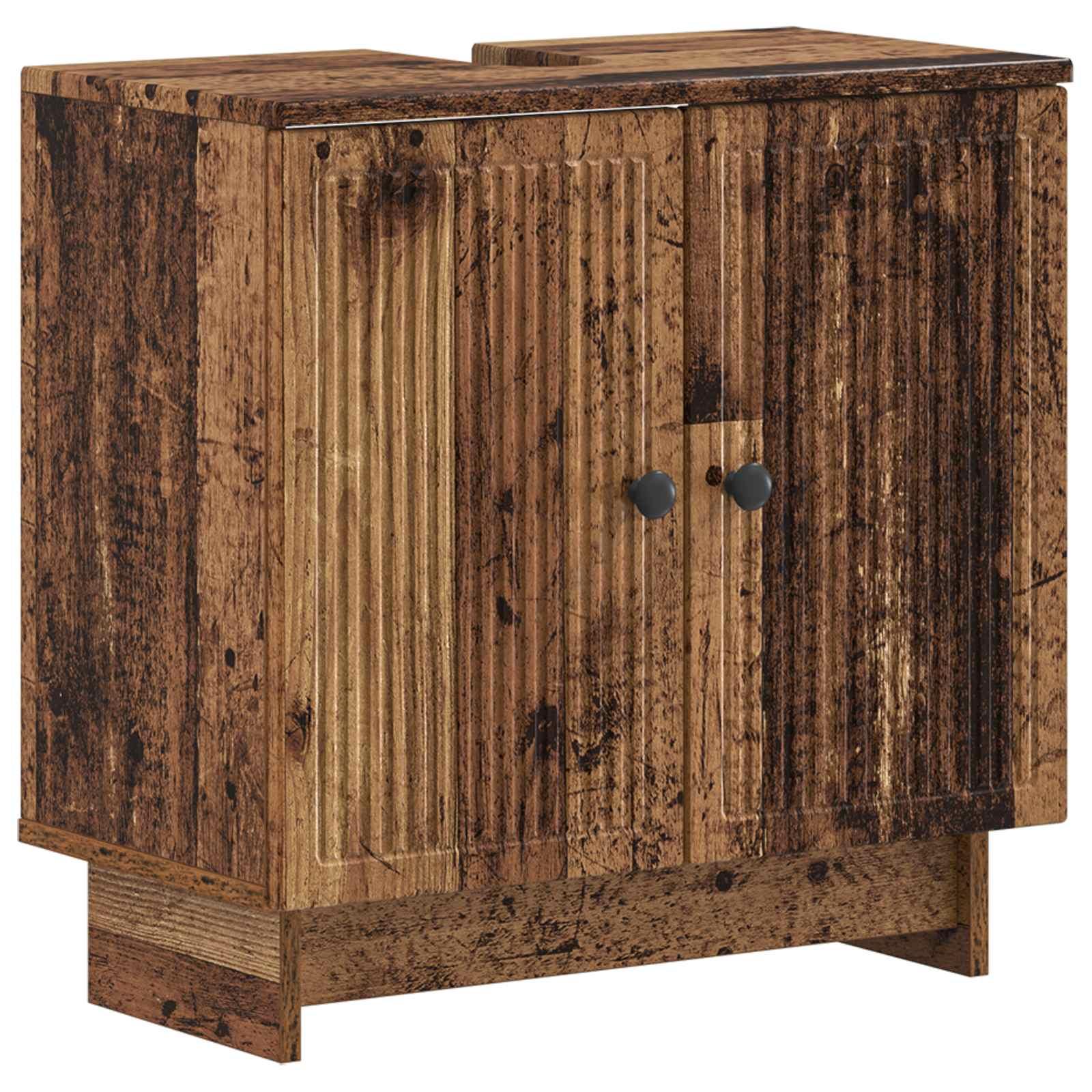 Badeværelses underskab EDE i gammelt træ 59,5 x 31,5 x 59 cm