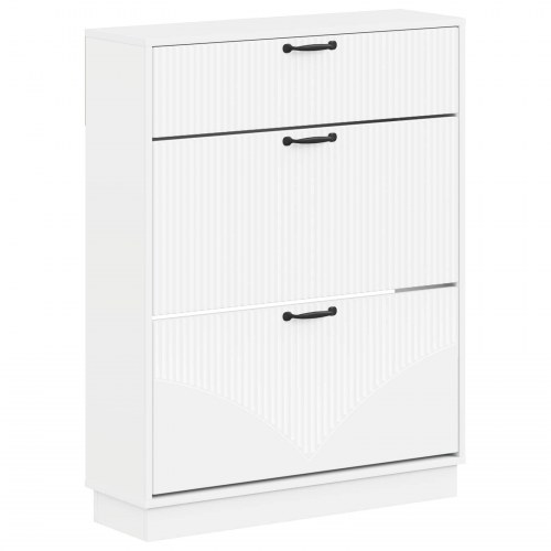 Skoskab HOORN 78 x 24 x 100 cm i konstrueret træ - hvid