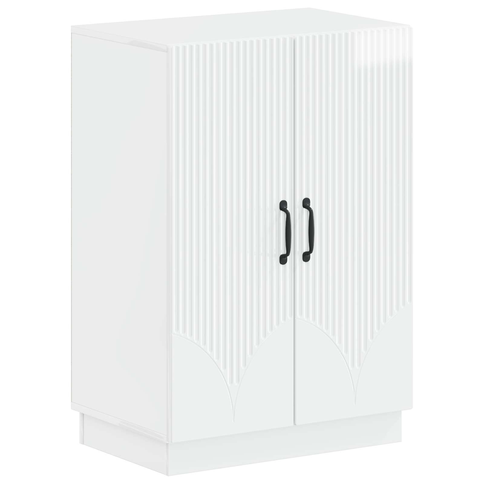 Skoskab HOORN i konstrueret træ 87 x 59,5 x 39,5 cm - hvid højglans