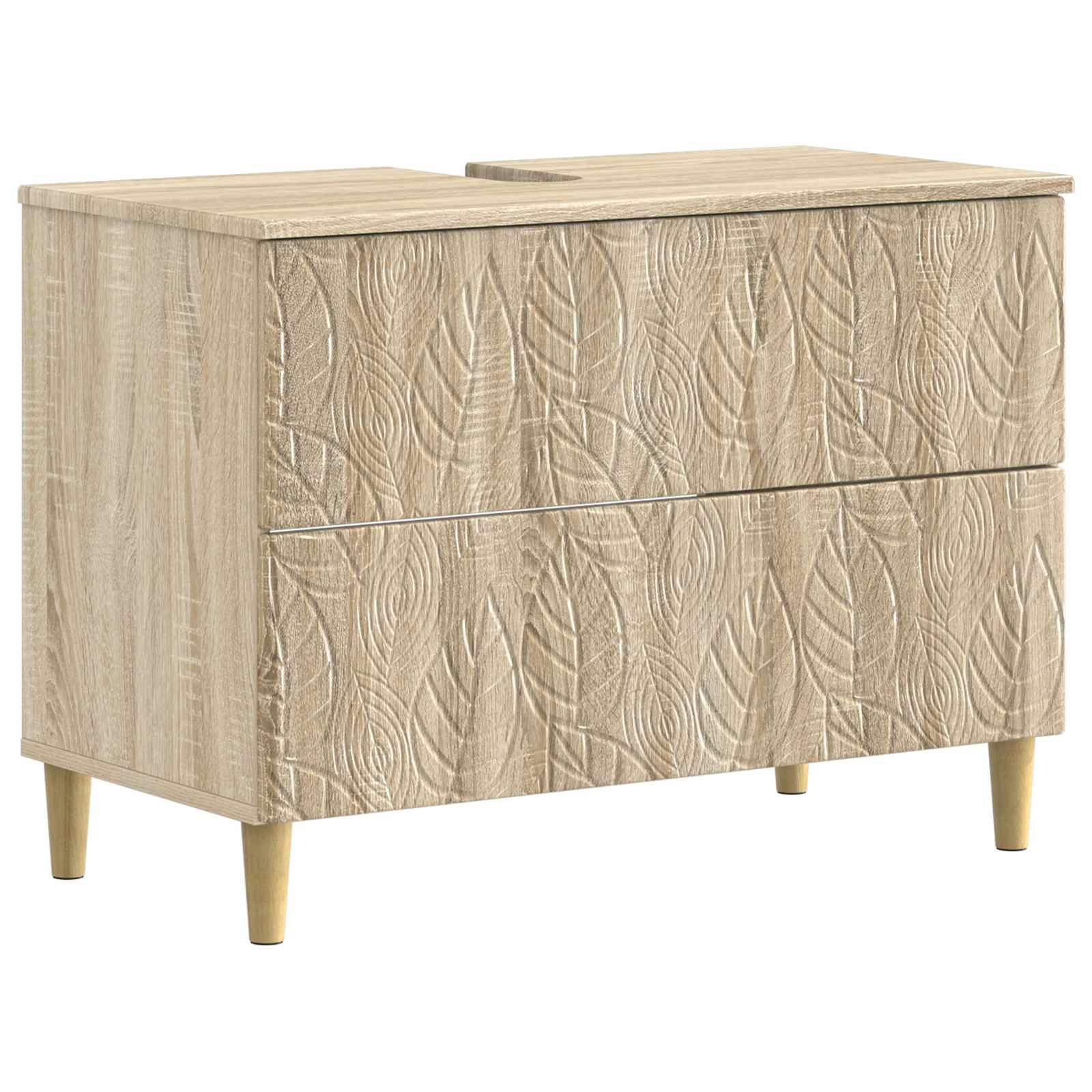 Badeværelsesskab under vask DELFT sonoma-eg 82 x 41 x 59 cm