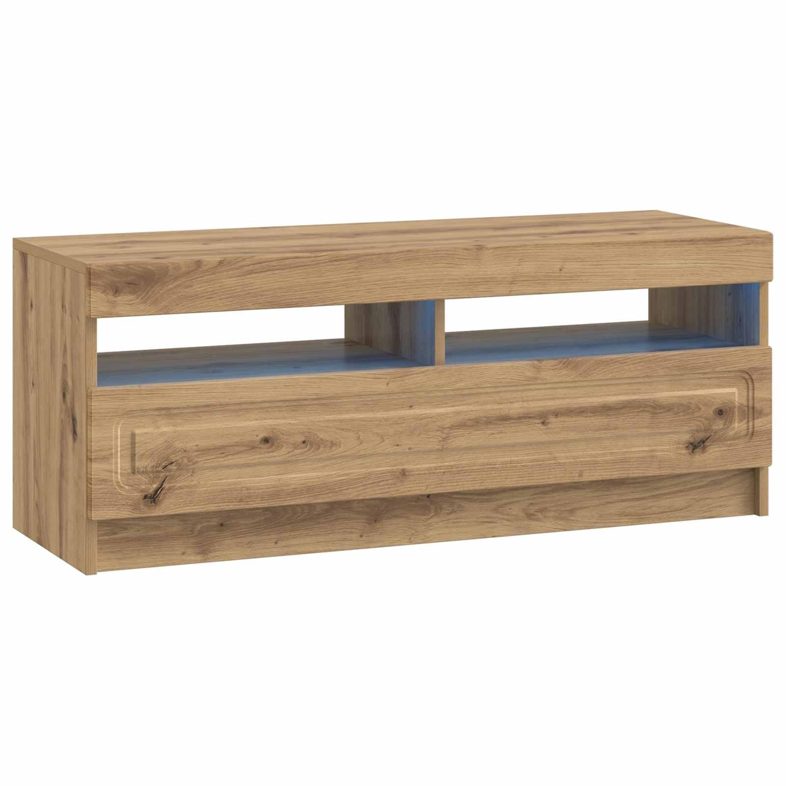 LED TV-skab i artisan-eg af konstrueret træ