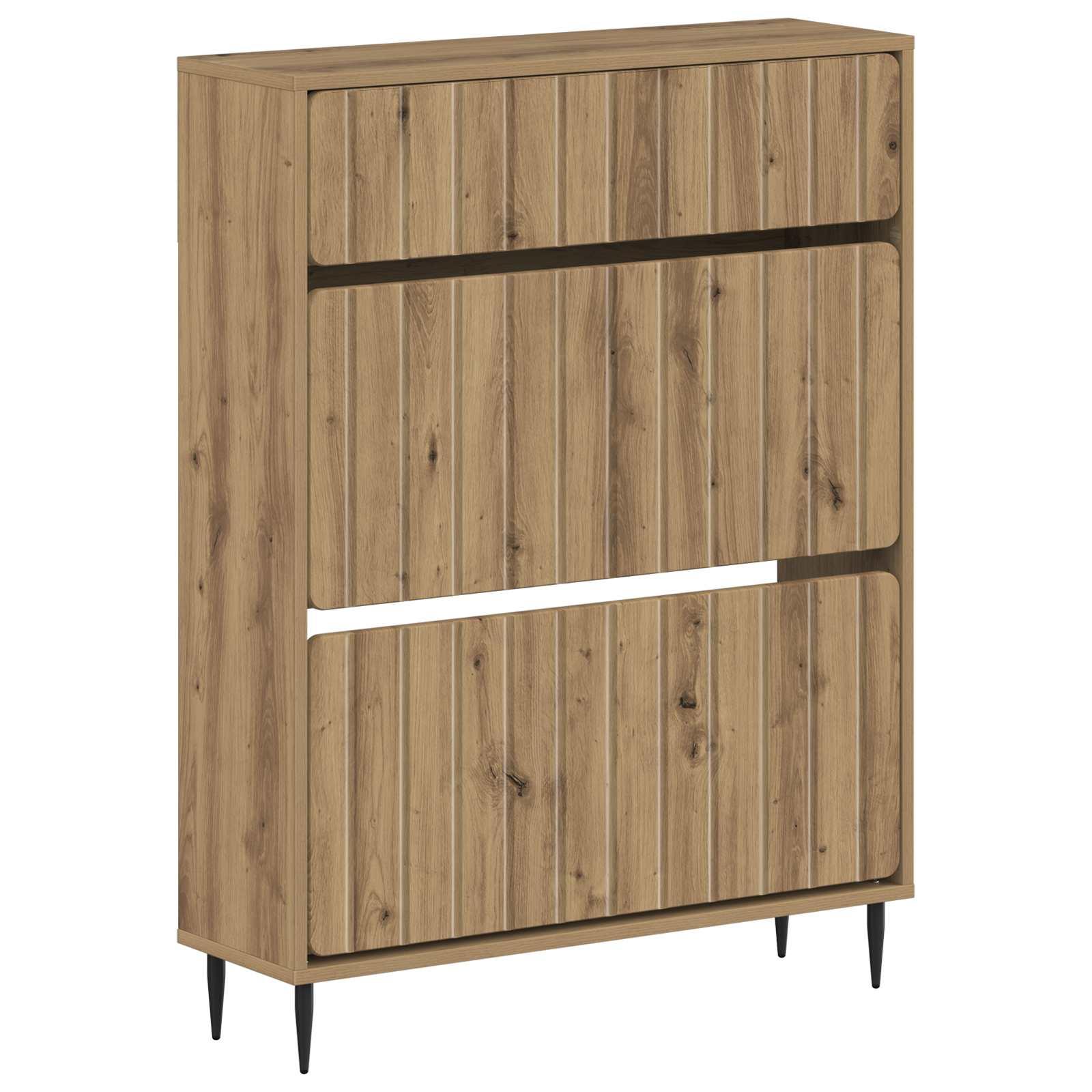 Skoskab ZWOLLE 78 x 24 x 103 cm i konstrueret træ Artisan-eg