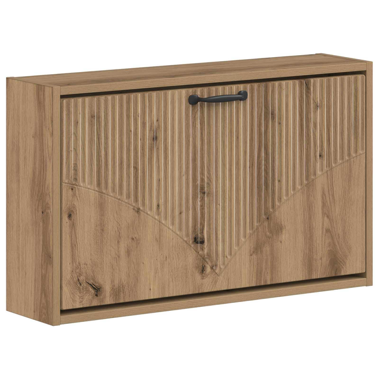 Vægmonteret skoskab HOORN 71 x 43 x 17 cm i artisan-eg