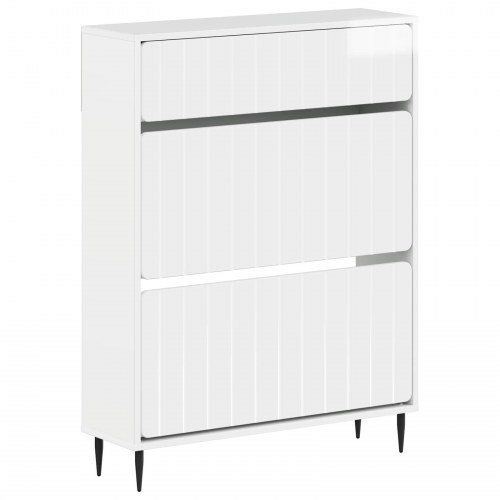 Skoskab ZWOLLE 78 x 24 x 103 cm i konstrueret træ - hvid højglans
