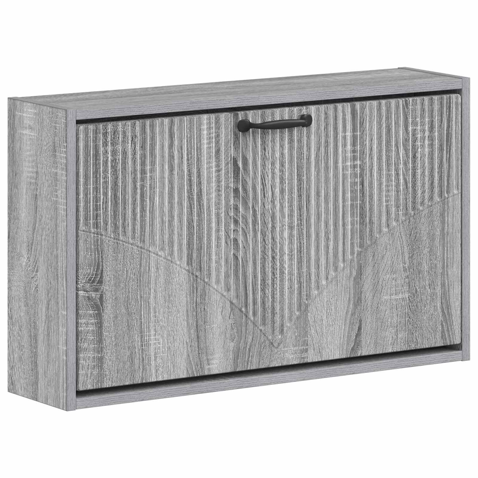Vægmonteret skoskab HOORN 71 x 17 x 43 cm i grå sonoma
