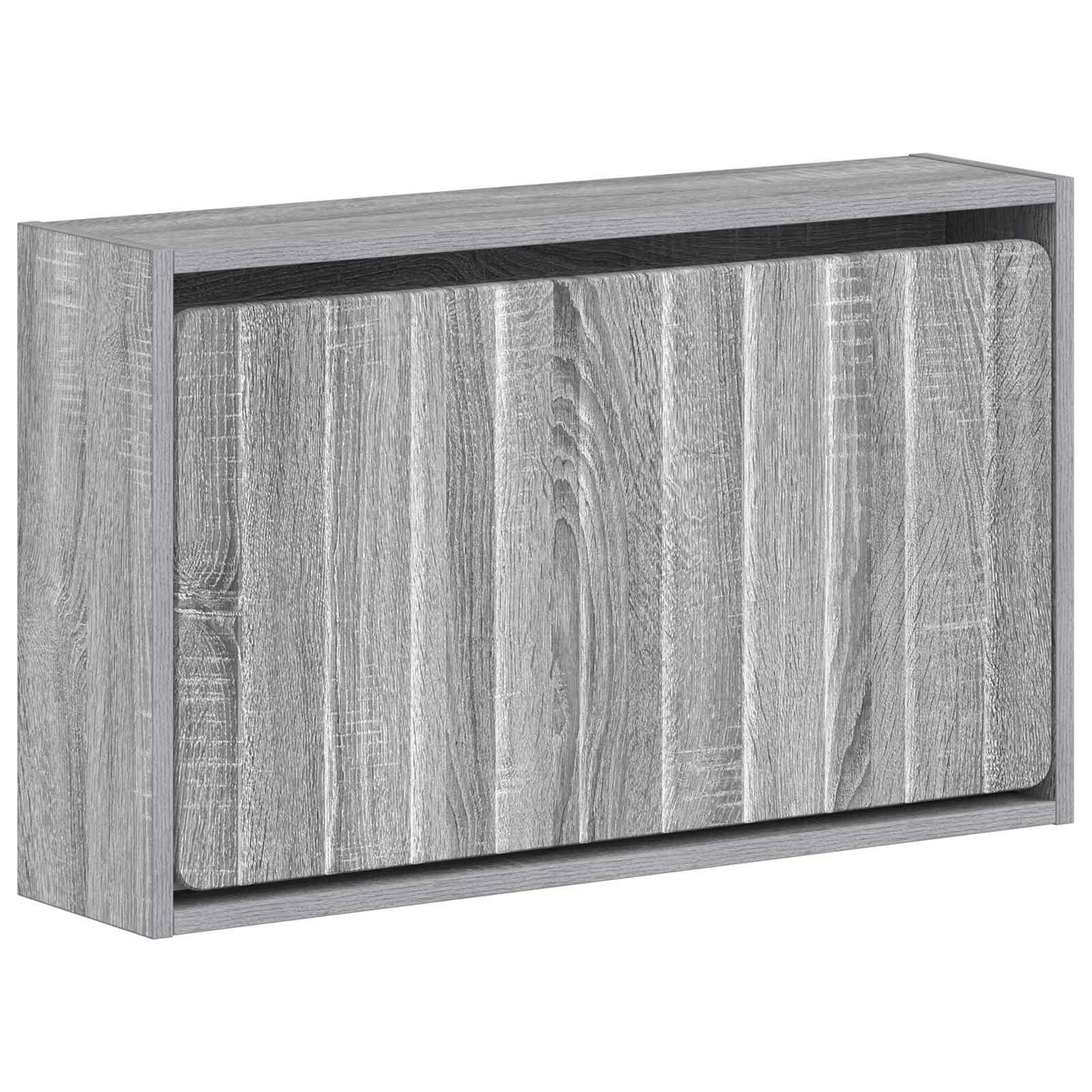 Vægmonteret skoskab ZWOLLE 71 x 17 x 43 cm i grå sonoma