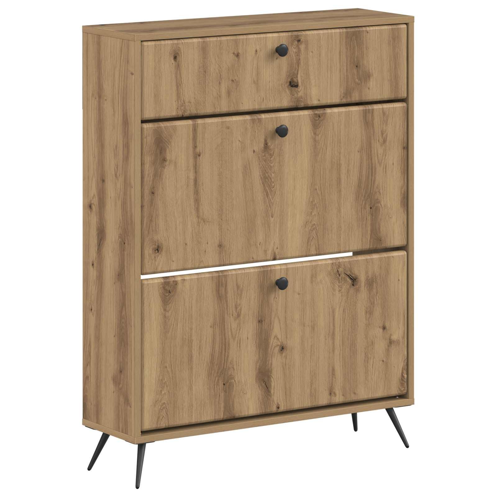 Skoskab BREDA 78 x 24 x 103 cm i konstrueret træ - artisan-eg