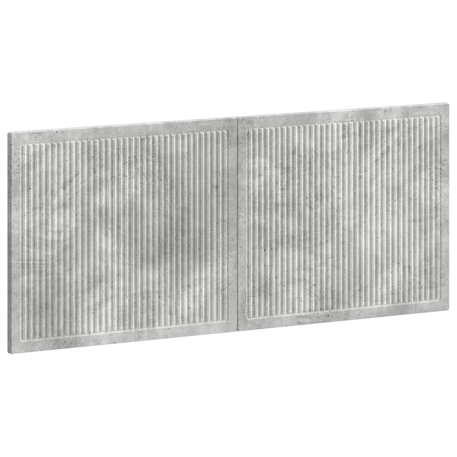 Væghængt hovedgærde EDE i betongrå 120 x 50 cm