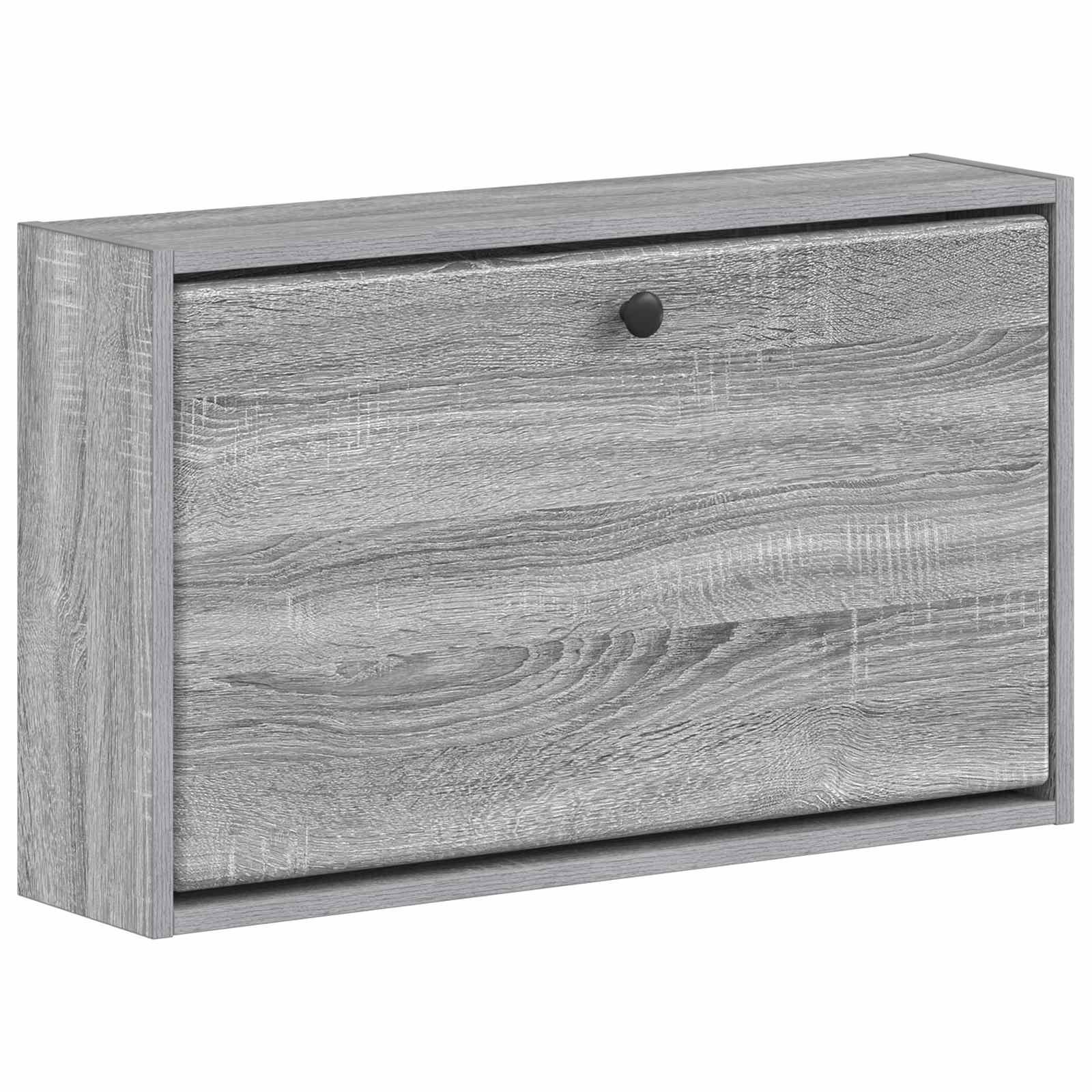 Vægmonteret skoskab BREDA 71 x 17 x 43 cm i grå sonoma