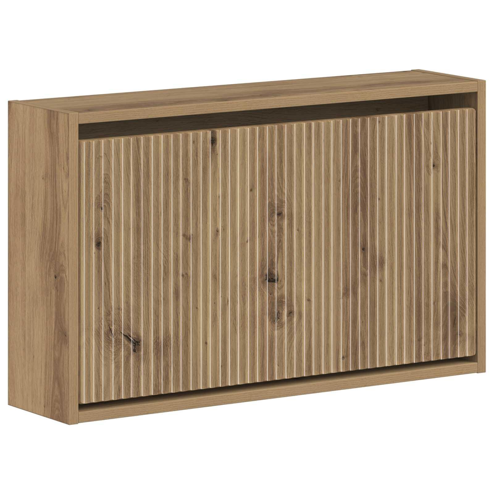 Vægmonteret skoskab ARNHEM 71 x 17 x 43 cm i konstrueret træ - artisan-eg