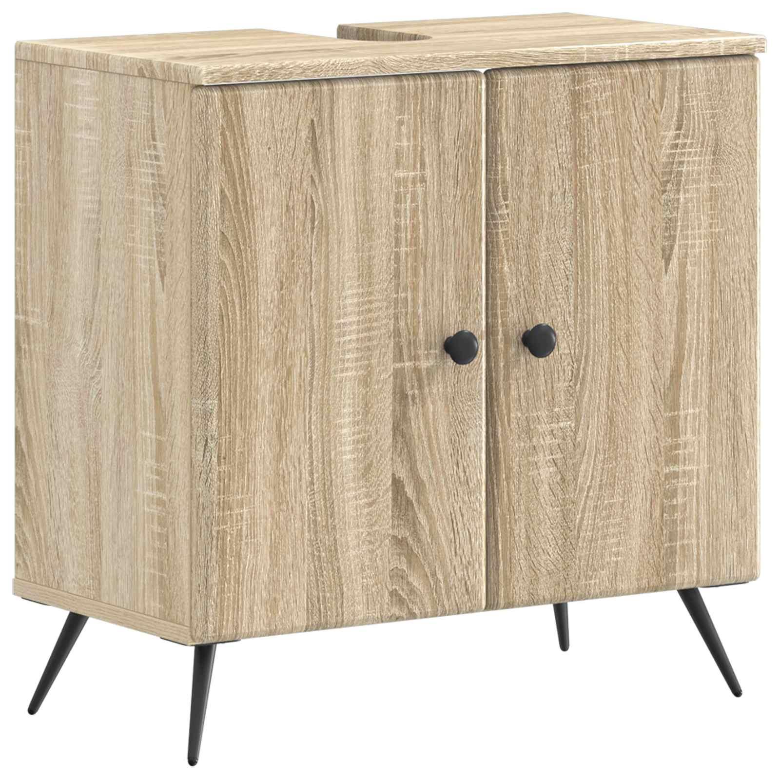 Badeværelsesskab under vask BREDA Sonoma-eg 59,5 x 31,5 x 59 cm