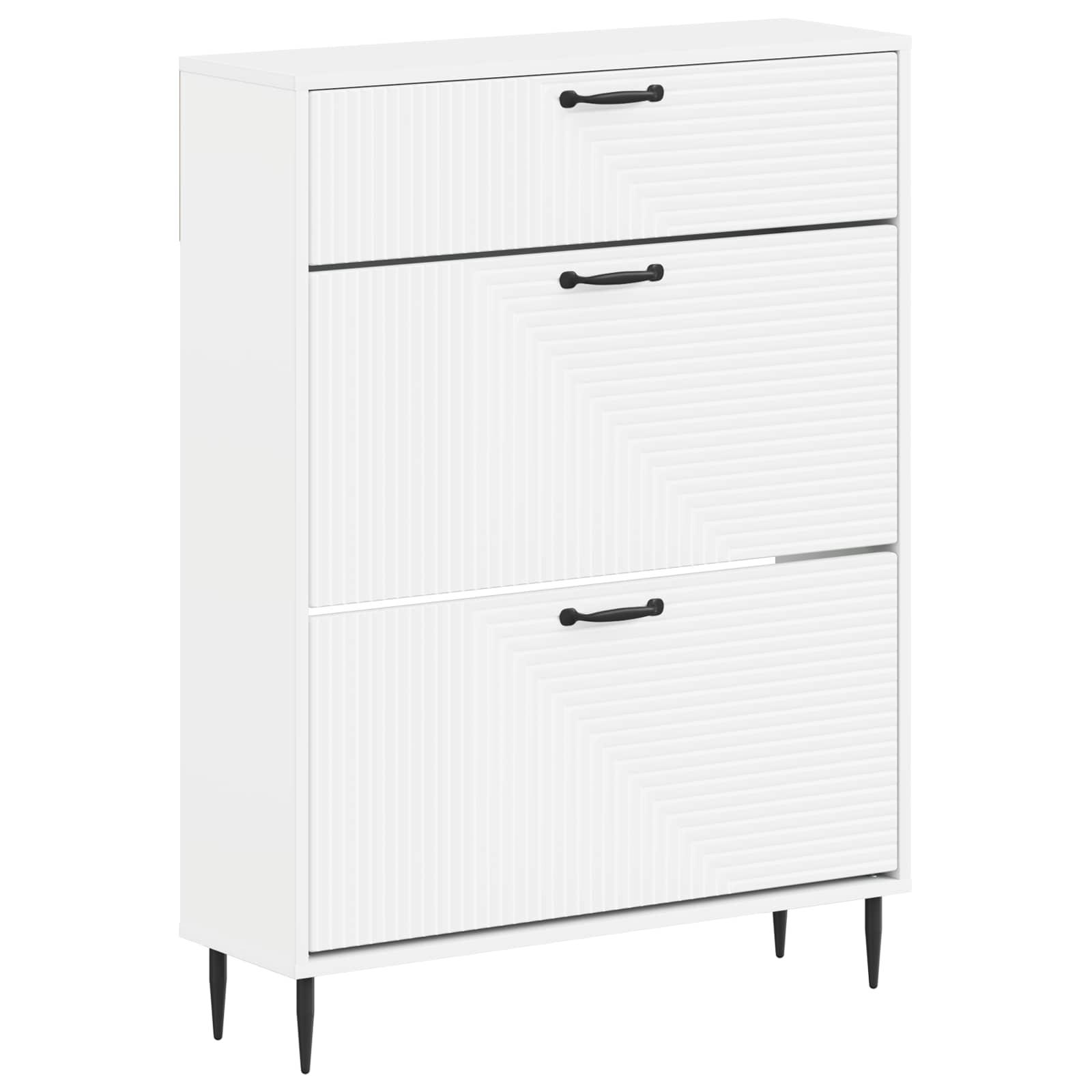 Skoskab HAARLEM 78 x 24 x 103 cm i hvid