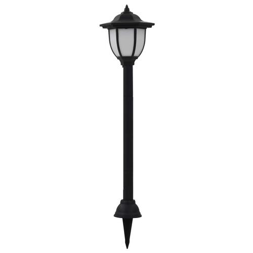 Soldrevne udendørslamper LED 6 stk. sort