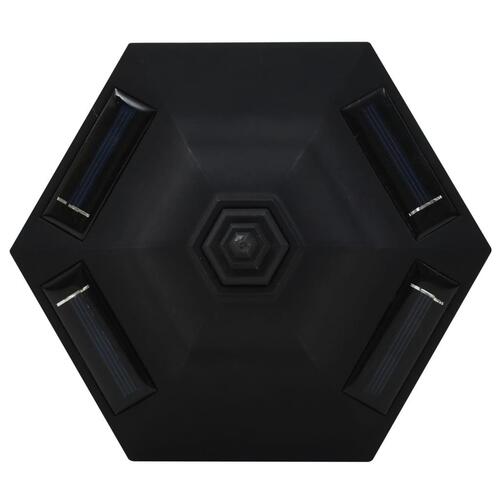 Soldrevne udendørslamper LED 6 stk. sort