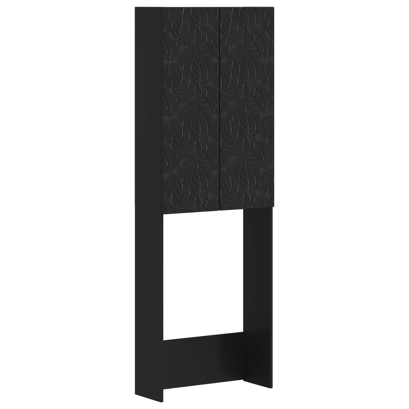 Toilet skab DELFT sort 66 x 25,5 x 190 cm i konstrueret træ