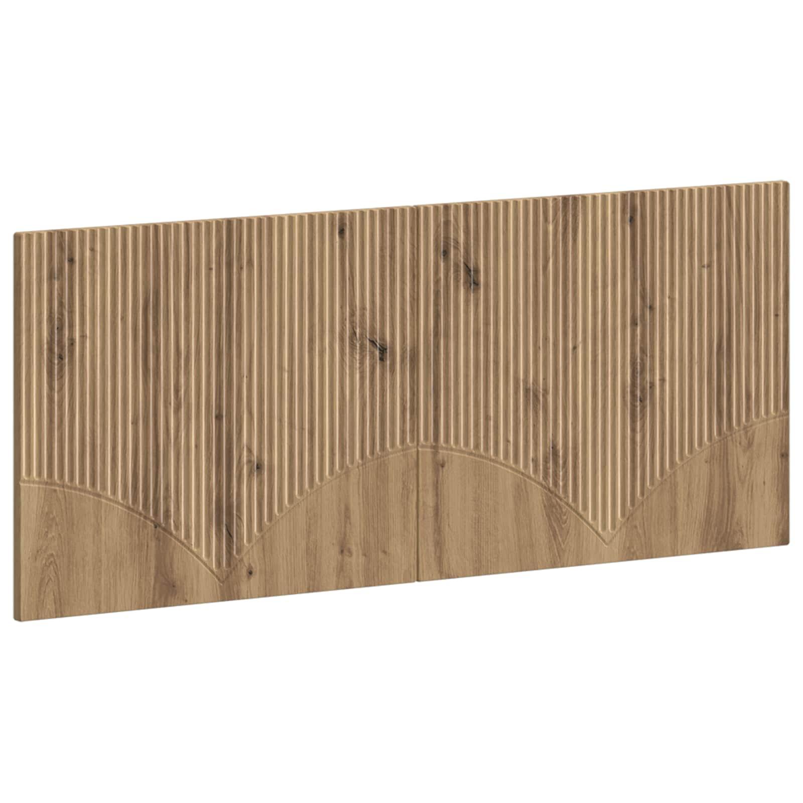 Væghængt hovedgærde HOORN i artisan-eg 120 cm