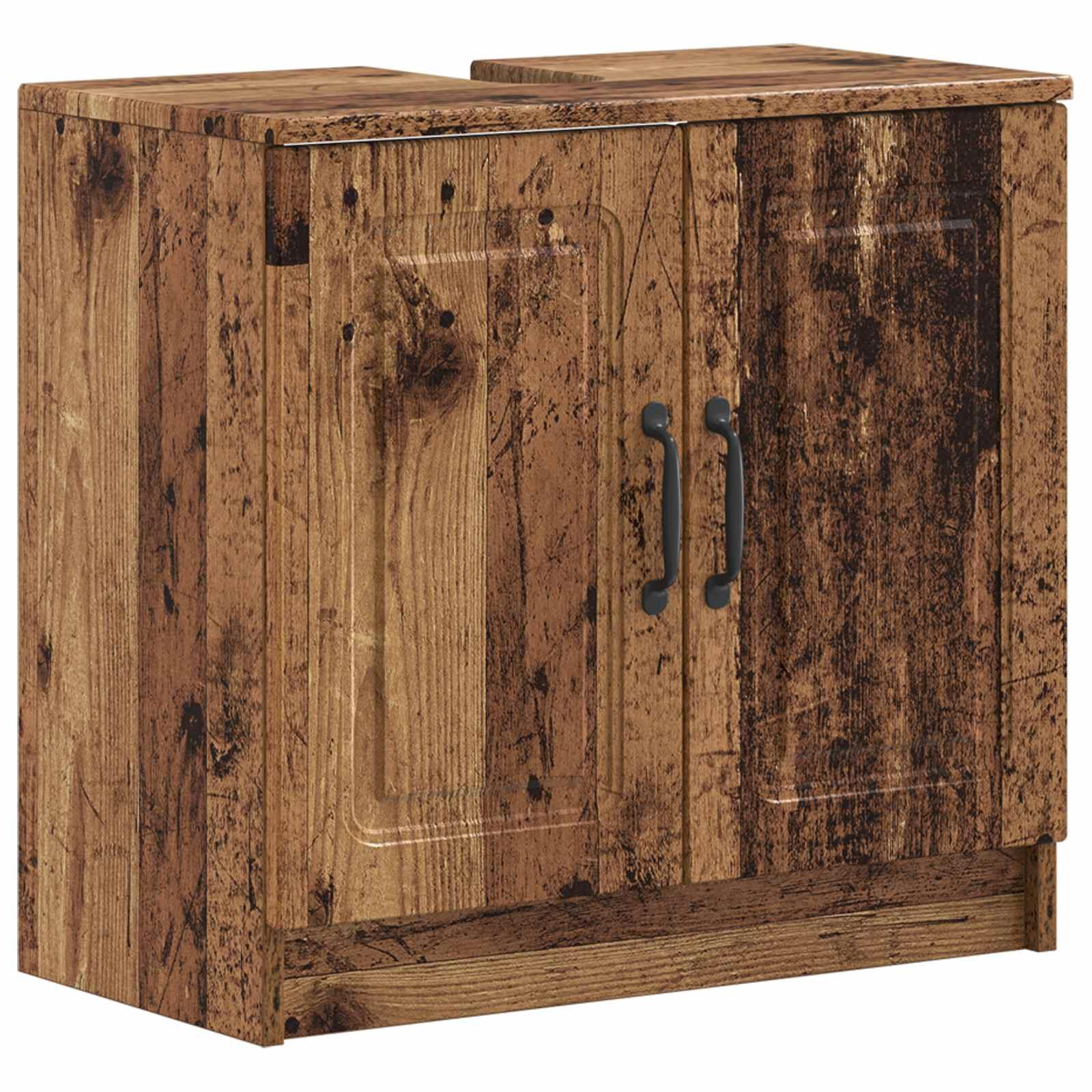 Badeværelsesskab under vask UTRECHT gammelt træ 59,5 x 31,5 x 59 cm