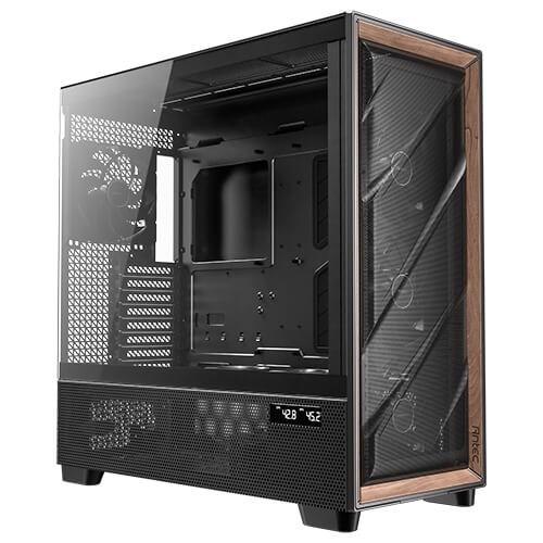 Antec FLUX PRO Full Tower PC-kabinet - sort/træ
